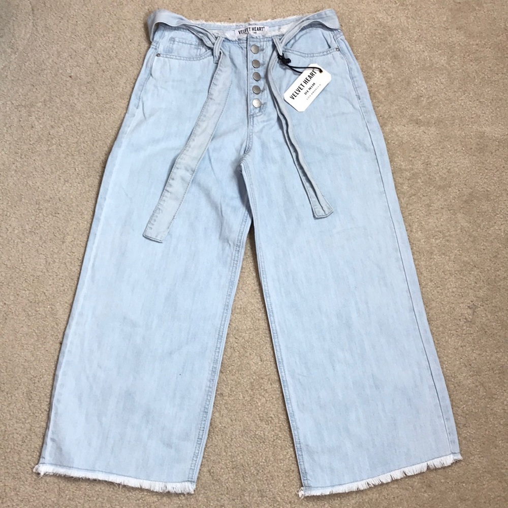 NWT! VELVET HEART Wide Leg Crop Jeans! Sz 26!